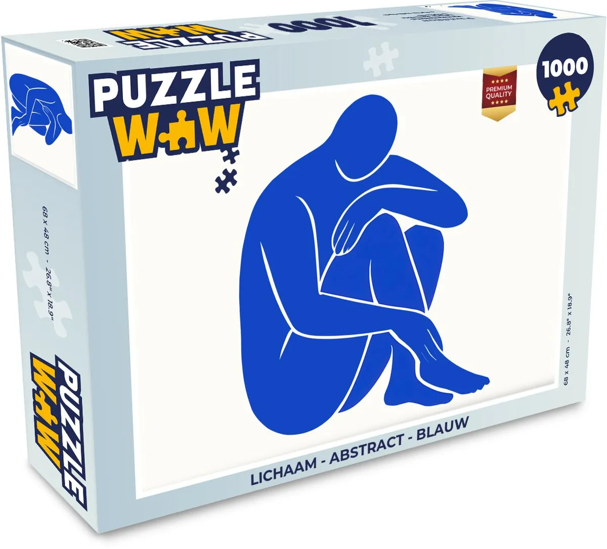 PuzzleWow Abstract Legpuzzel 1000 Stuks - Blauw