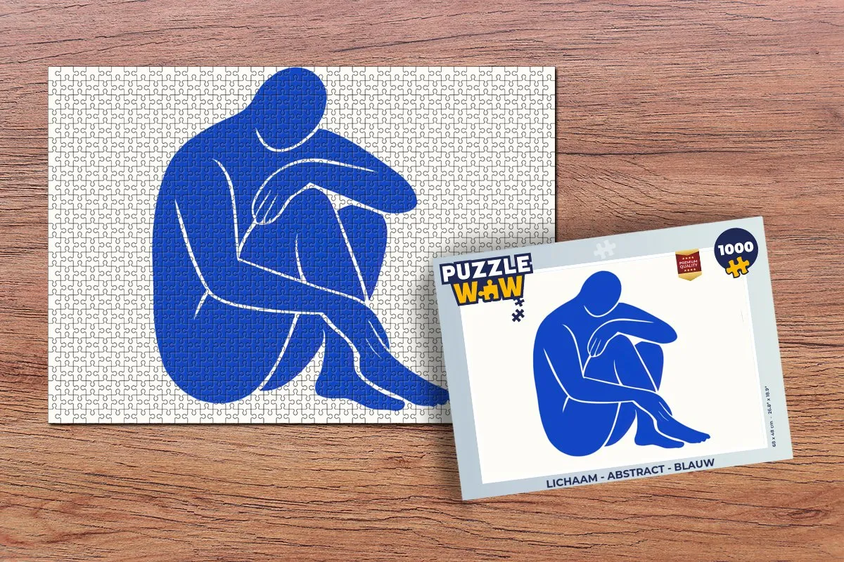 PuzzleWow Abstract Legpuzzel 1000 Stuks - Blauw