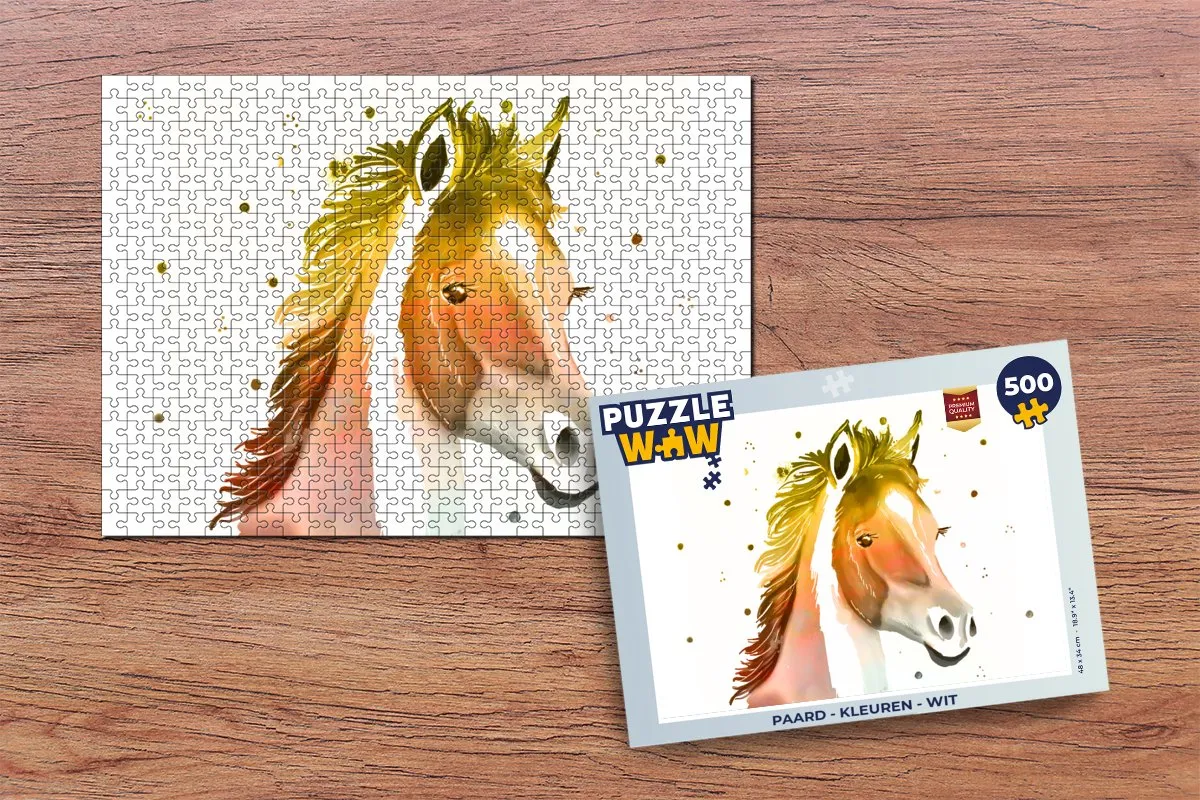 PuzzleWow Paard Puzzel 500 Stuks - Multicolor