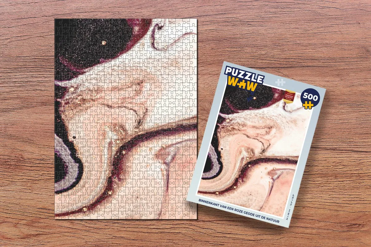 PuzzleWow Legpuzzel 500 Stuks - Multicolor - Marmerprint