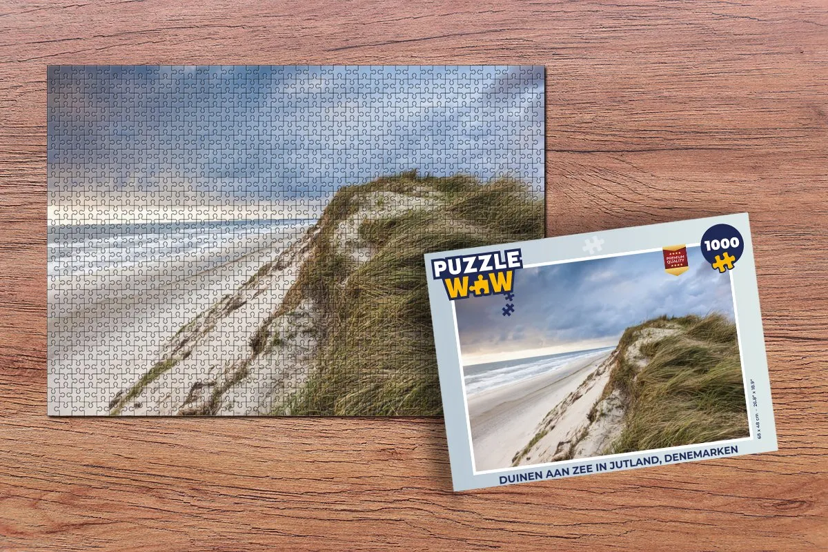 PuzzleWow Legpuzzel Duinen aan zee Jutland 1000 Stuks - Multicolor