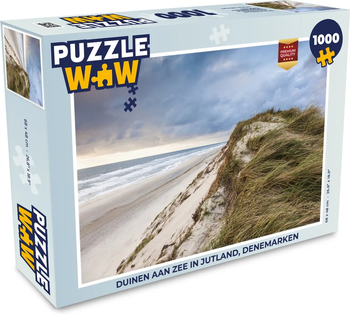 PuzzleWow Legpuzzel Duinen aan zee Jutland 1000 Stuks - Multicolor