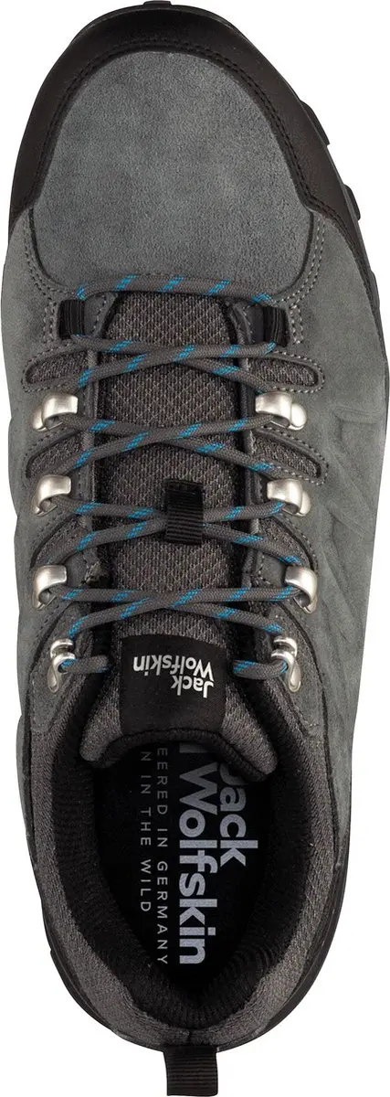 Jack Wolfskin Refugio Texapore Low M Heren Wandelschoenen 42 - Grijs/Zwart