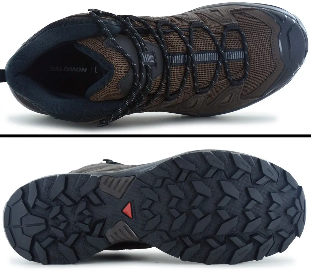 Salomon X ULTRA 360 Leather Mid GTX Wandelschoenen - Bruin - Maat 47