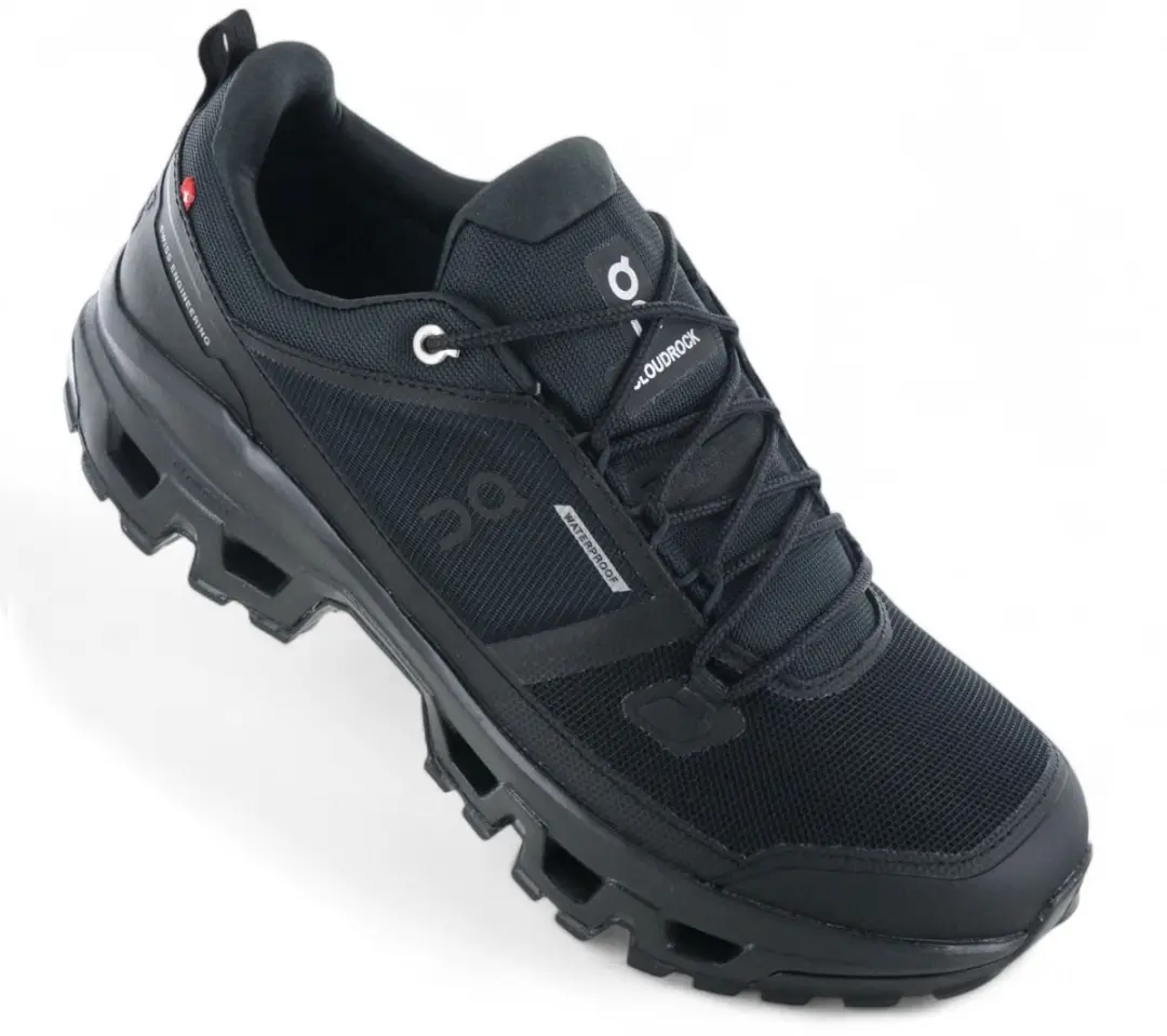 On Running Cloudrock Low WP Heren Wandelschoenen 47.5 - Zwart