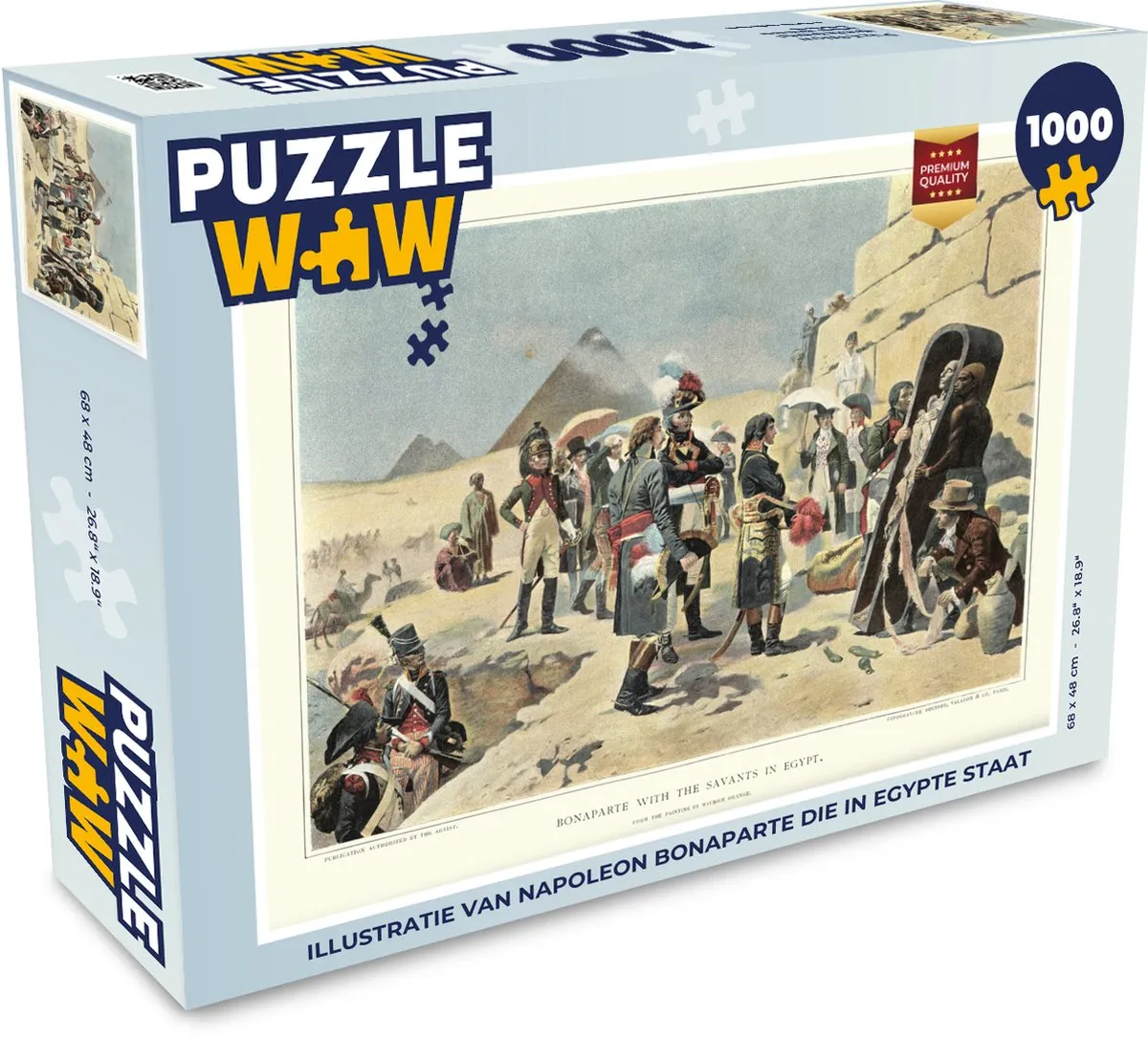 PuzzleWow Legpuzzel Napoleon Bonaparte Egypte 1000 Stuks - Multicolor