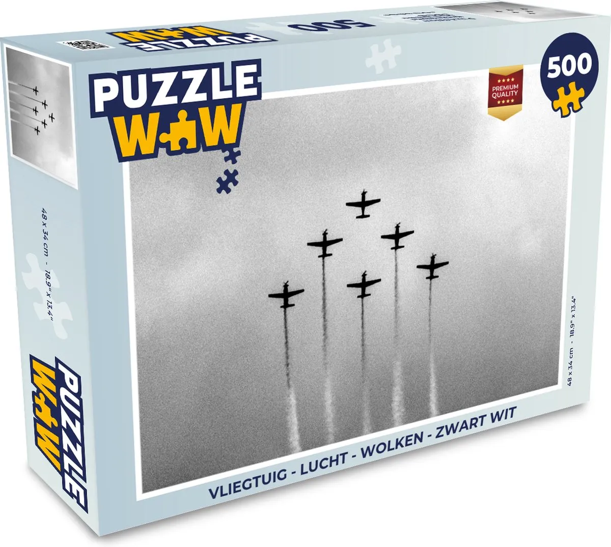 PuzzleWow Vliegtuig Legpuzzel 500 Stuks - Multicolor