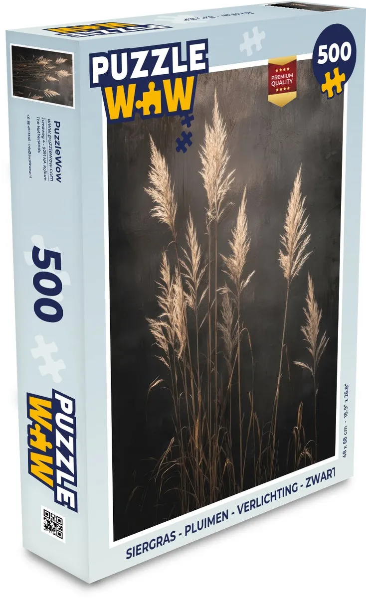 PuzzleWow Siergras Pluimen Legpuzzel 500 Stuks