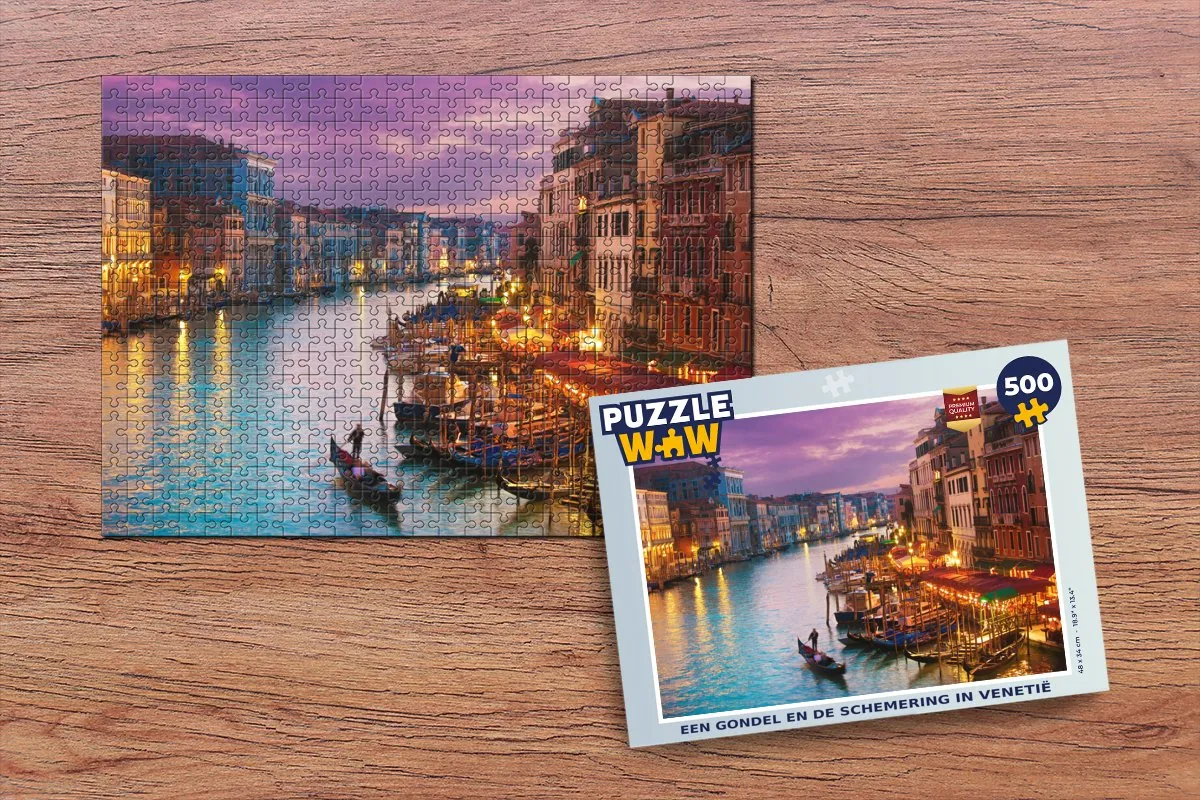 PuzzleWow Italië Architectuur Legpuzzel 500 Stuks - Multicolor