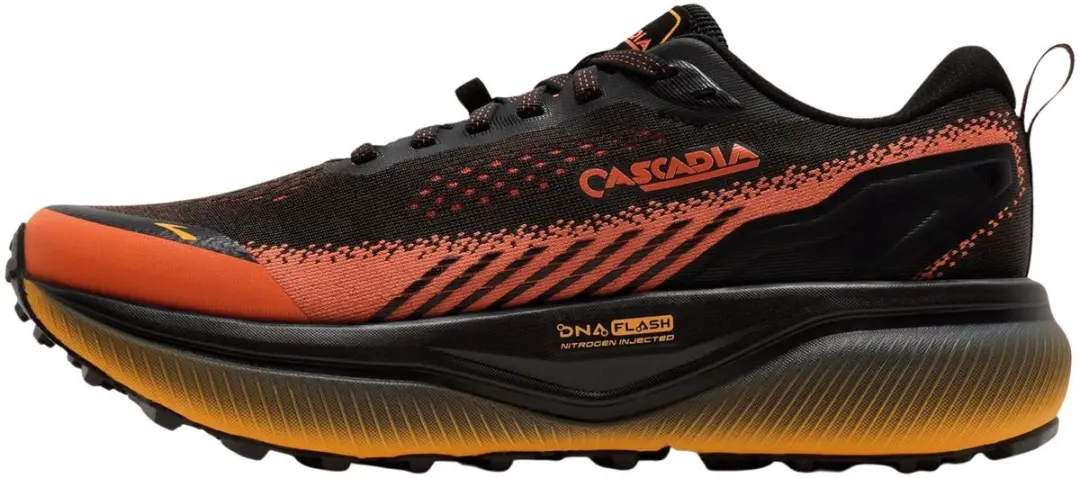 Brooks Cascadia 20 Trailrunningschoenen Heren - 45 - Zwart/rood/oranje