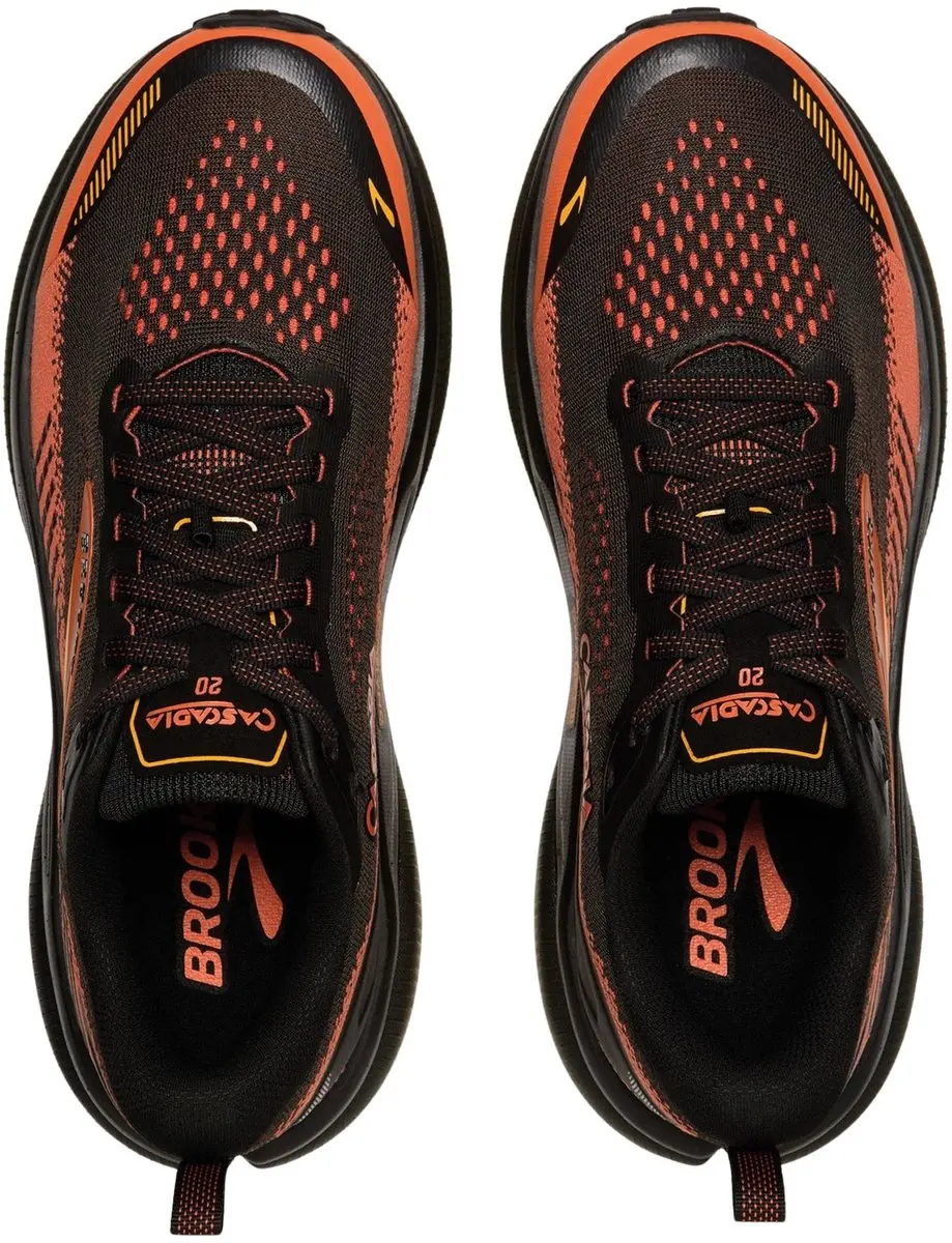 Brooks Cascadia 20 Trailrunningschoenen Heren - 45 - Zwart/rood/oranje