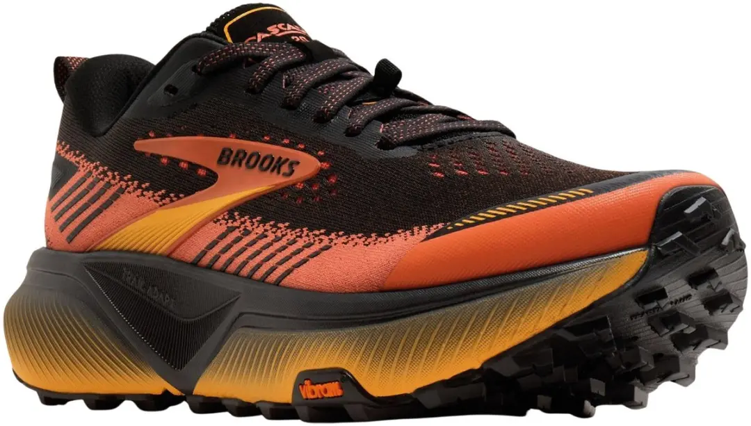 Brooks Cascadia 20 Trailrunningschoenen Heren - 45 - Zwart/rood/oranje