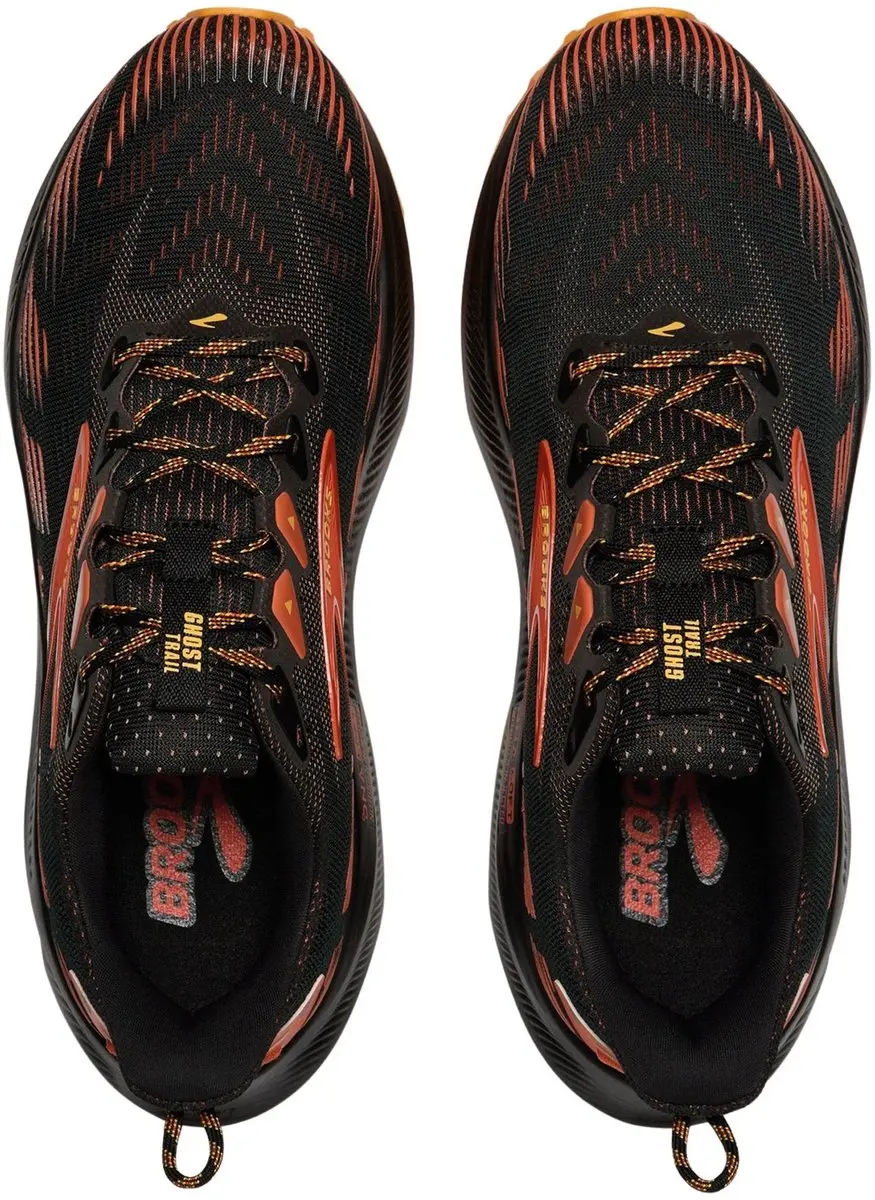 Brooks Ghost Trail Heren - Hardloop schoenen 43 - Zwart/Rood/Oranje