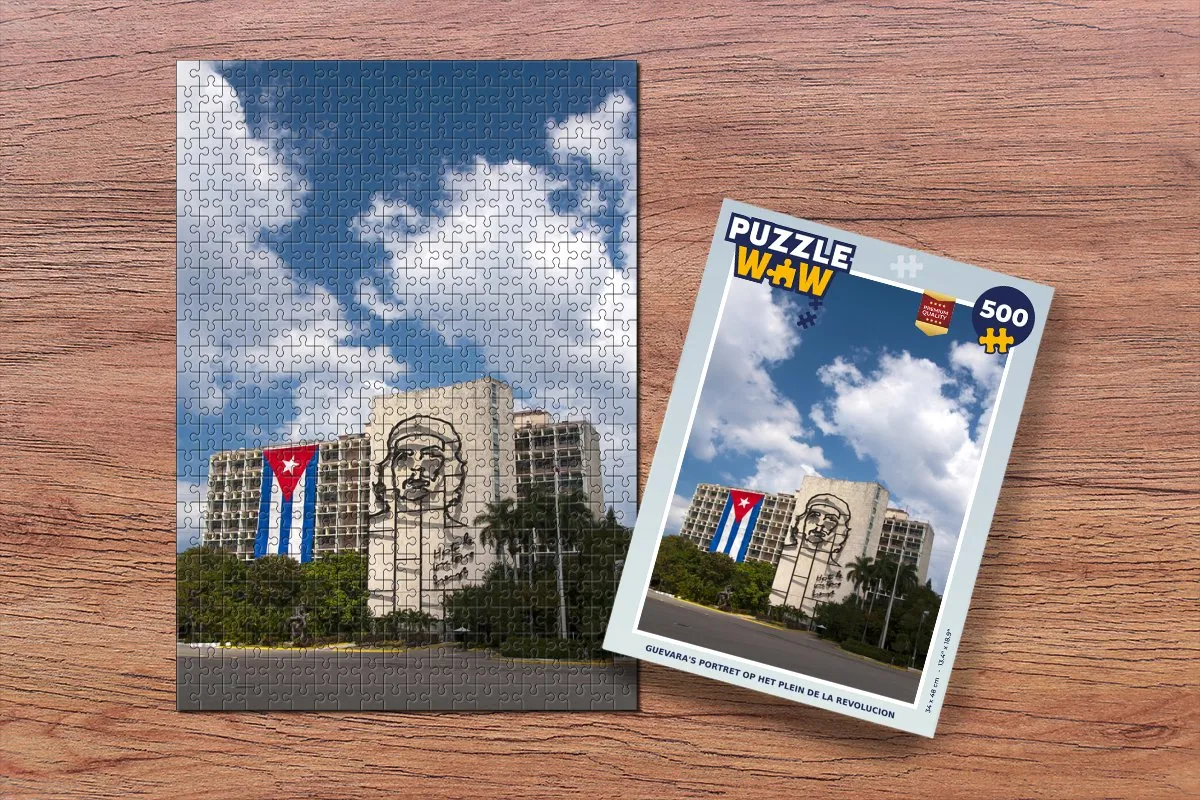 PuzzleWow Guevara's Portret op het Plein - Legpuzzel 500 Stuks - Multicolor