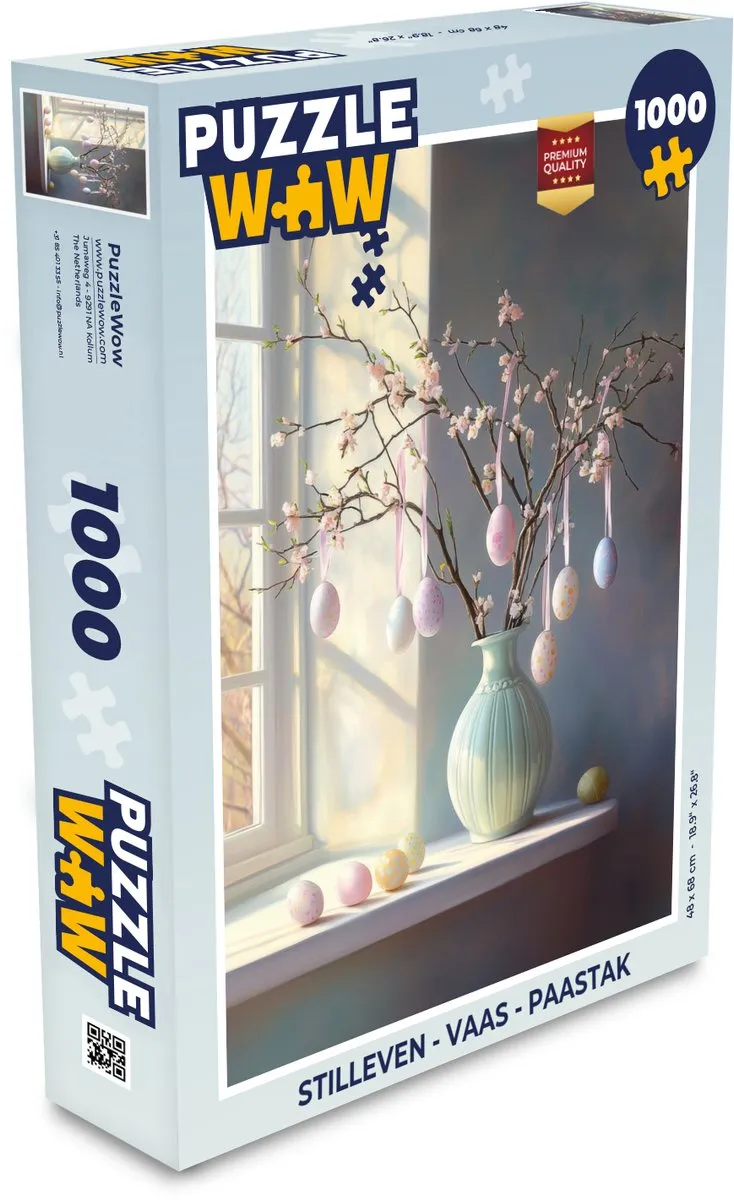PuzzleWow Stilleven Paastak Legpuzzel 1000 Stuks