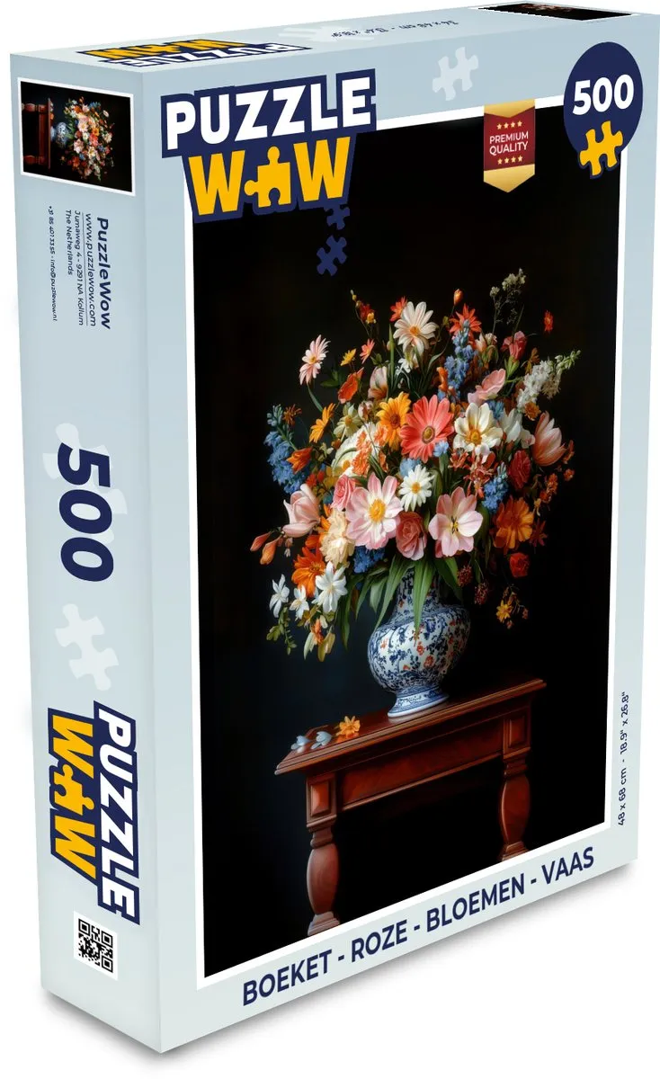 PuzzleWow Bloemen Boeket Legpuzzel 500 Stuks