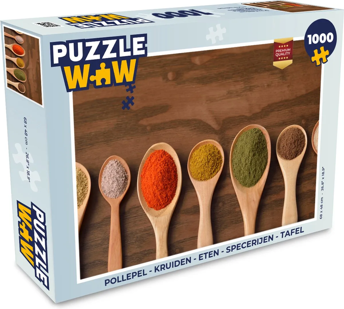 PuzzleWow Pollepel Kruiden Tafel Legpuzzel 1000 Stuks - Multicolor