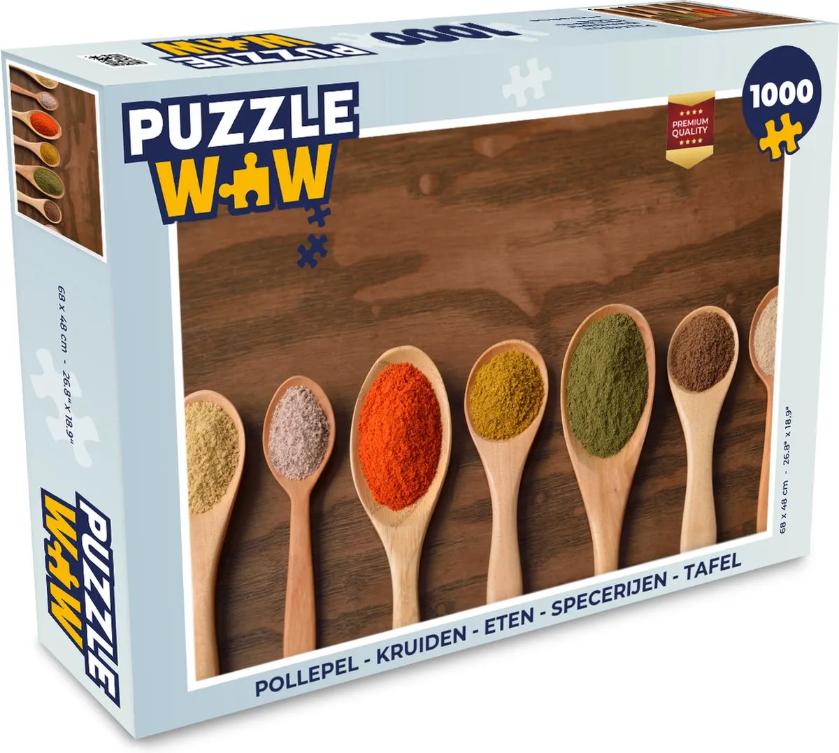 PuzzleWow Pollepel Kruiden Tafel Legpuzzel 1000 Stuks - Multicolor