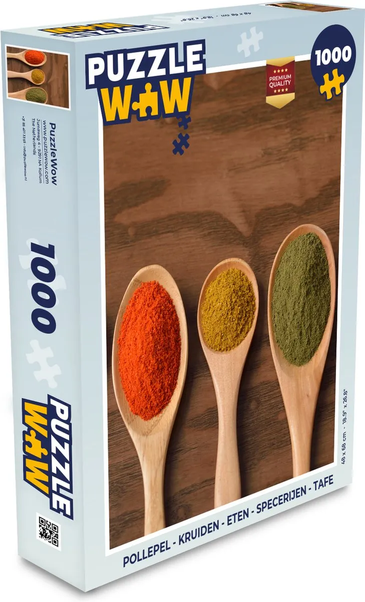 PuzzleWow Pollepel Kruiden Tafel Legpuzzel 1000 Stuks - Multicolor