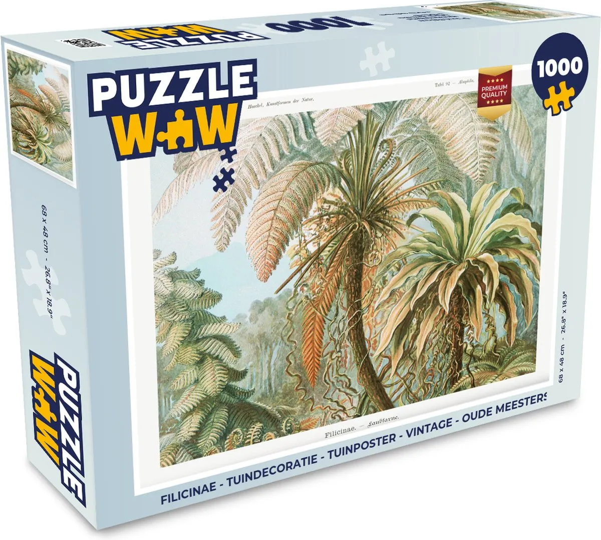 PuzzleWow Vintage Oude Meesters Legpuzzel 1000 Stuks - Multicolor