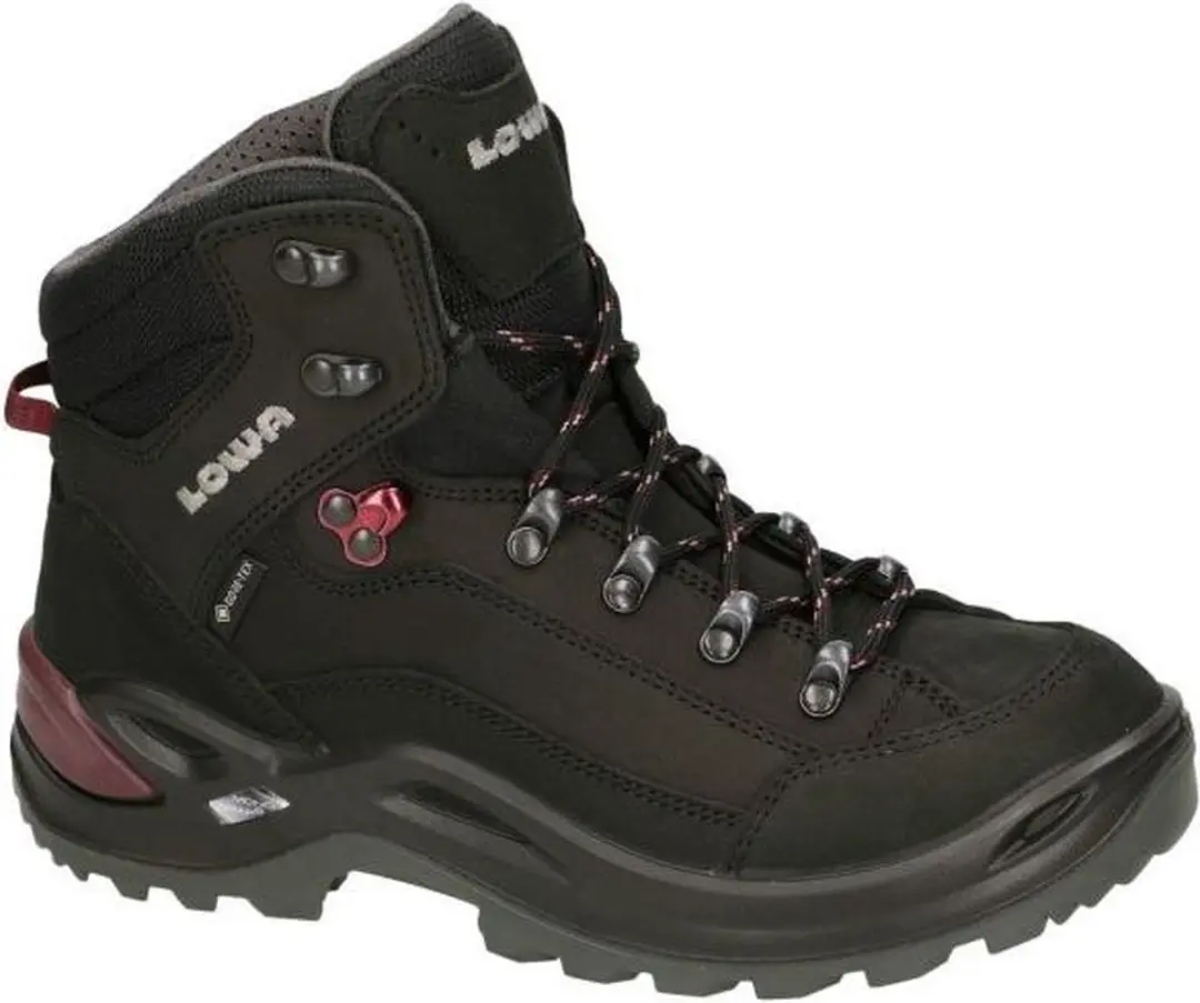 Lowa Renegade GTX Mid Wandelschoenen Dames - 38 - Black/Prune