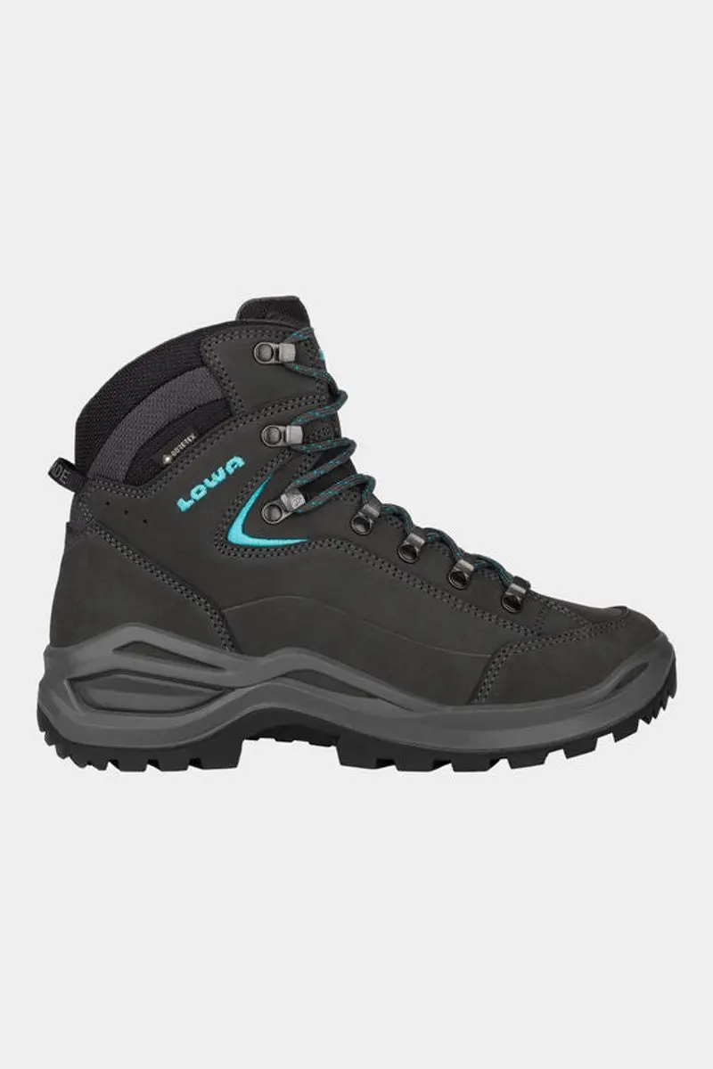 Lowa Renegade EVO GTX Mid Ws Dames - 39.5 - Asfalt/Turkoois