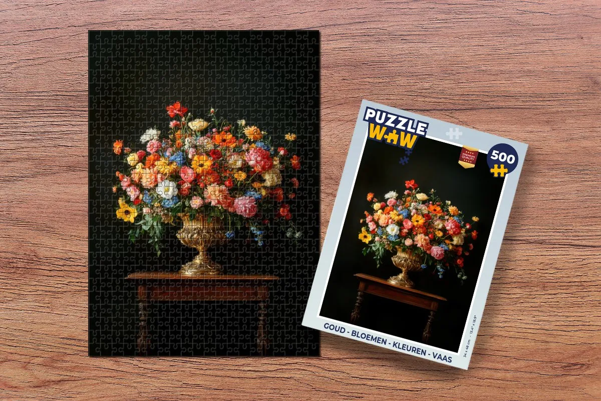 PuzzleWow Bloemen Vaas Legpuzzel 500 Stuks