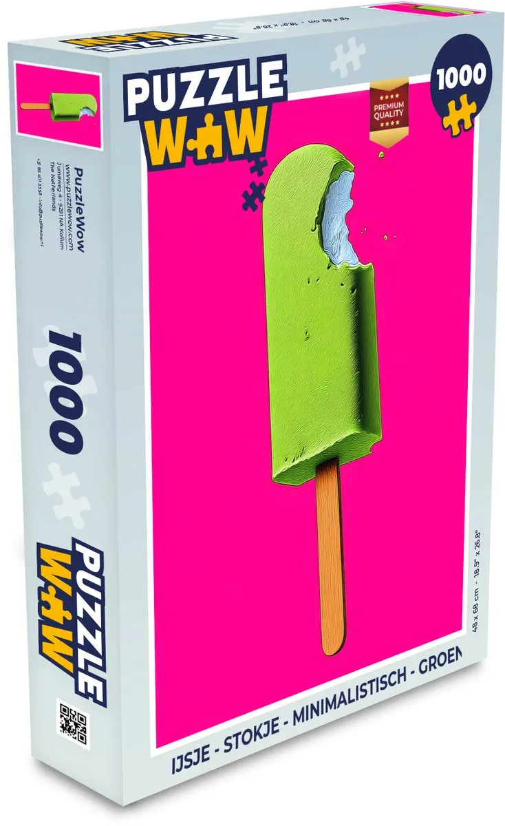 PuzzleWow IJsje Stokje Legpuzzel 1000 Stuks