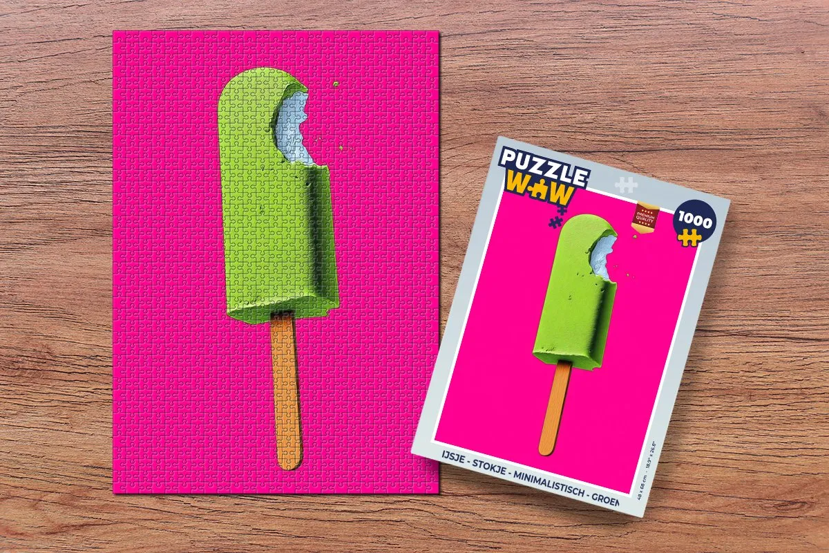 PuzzleWow IJsje Stokje Legpuzzel 1000 Stuks - Groen