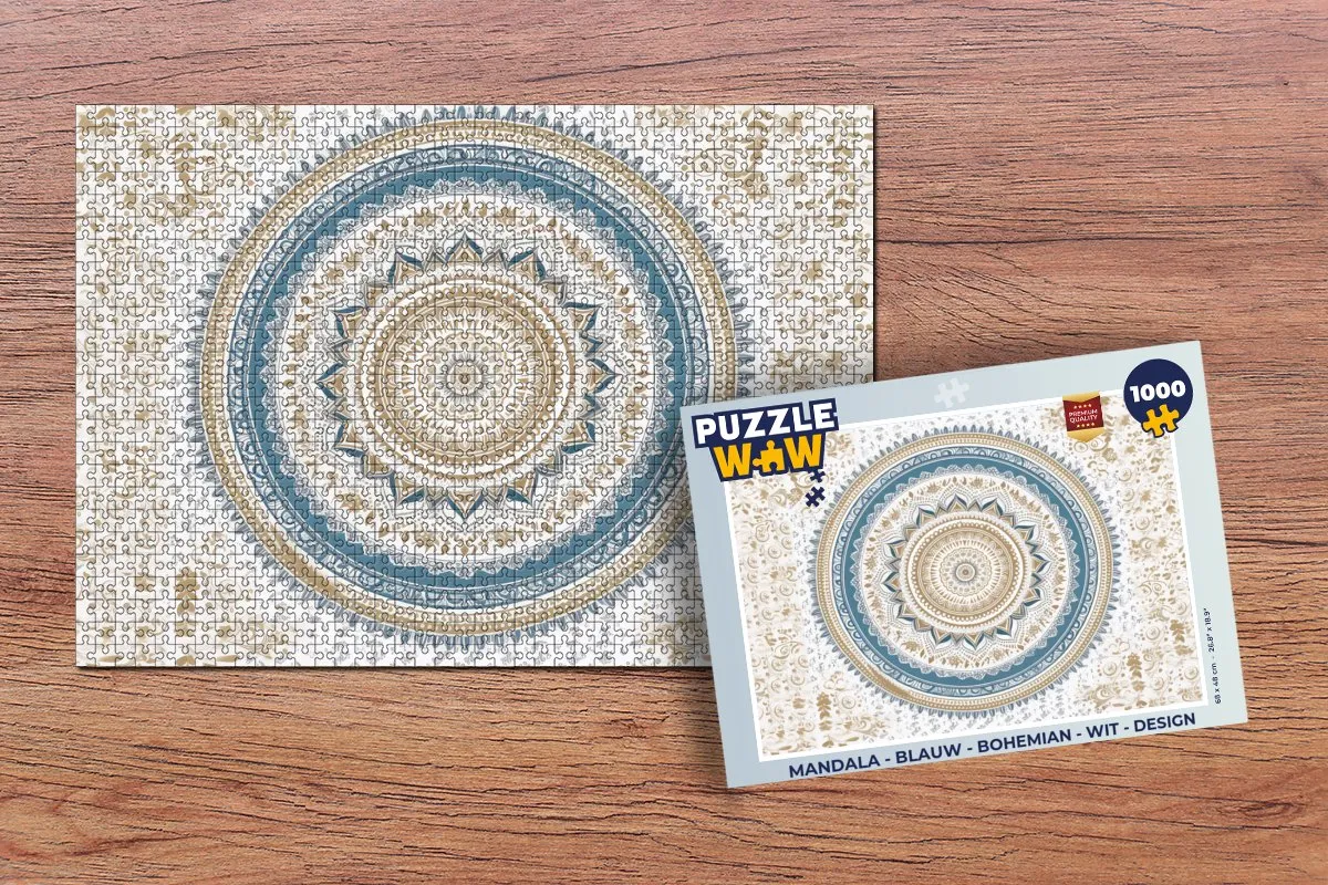 PuzzleWow Mandala Legpuzzel 1000 Stuks - Multicolor