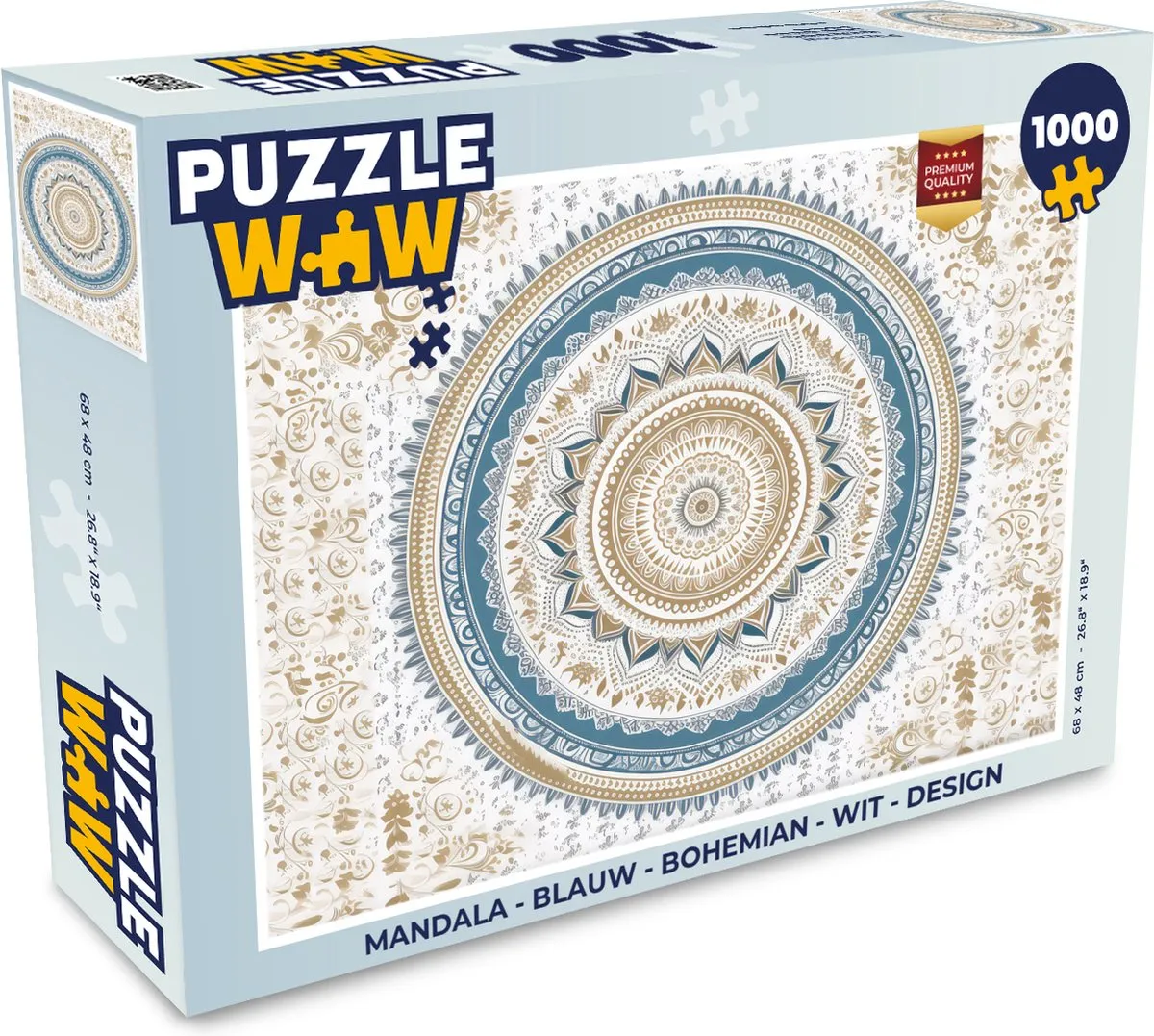 PuzzleWow Mandala Legpuzzel 1000 Stuks