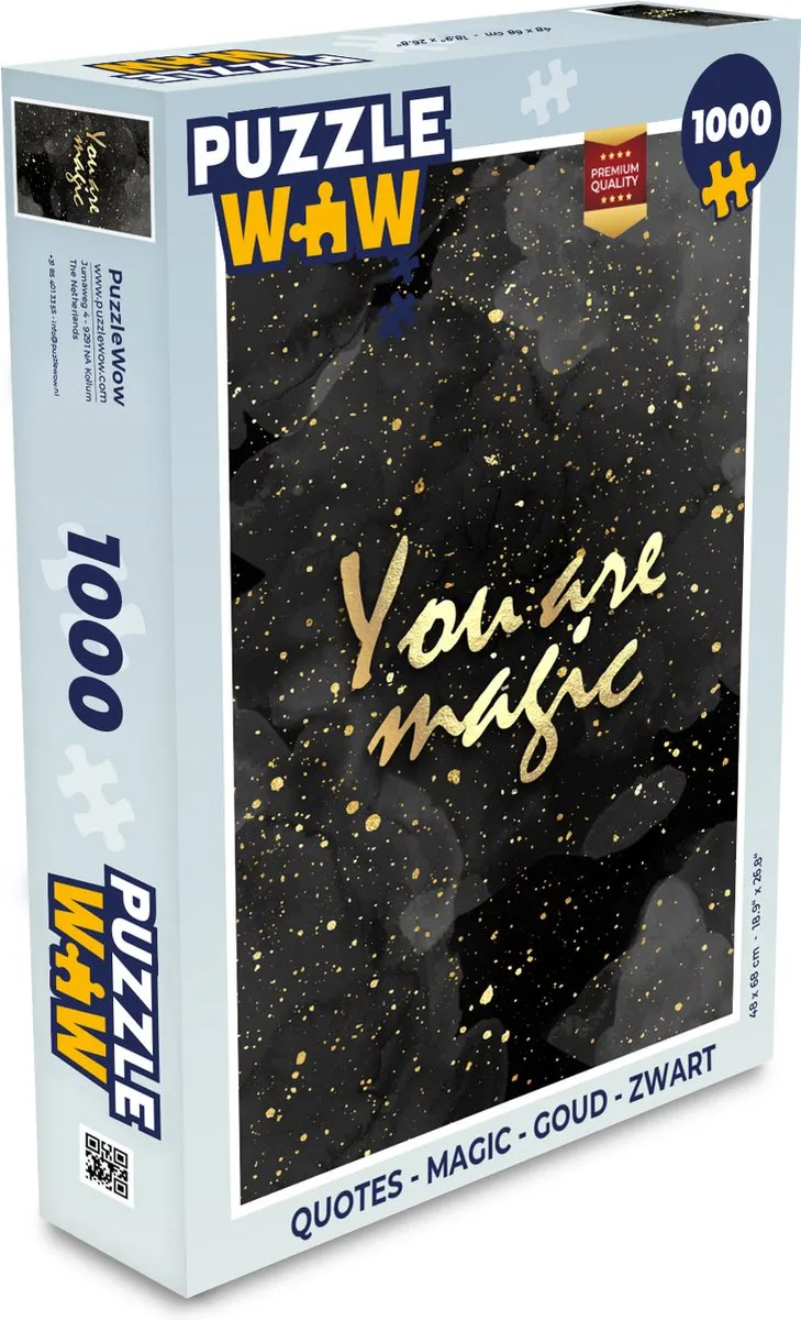 PuzzleWow Magic Puzzel 1000 Stuks - Goud/Zwart