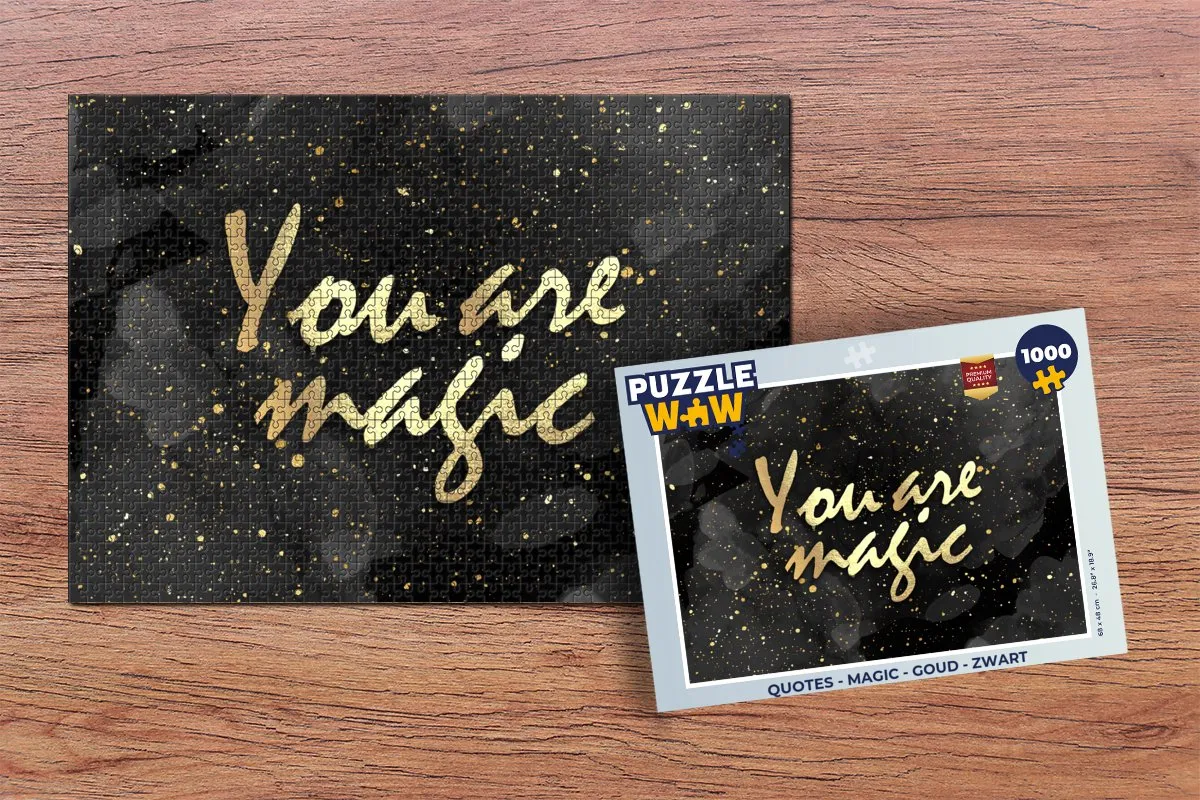 PuzzleWow Magic Puzzel 1000 Stuks - Goud/Zwart
