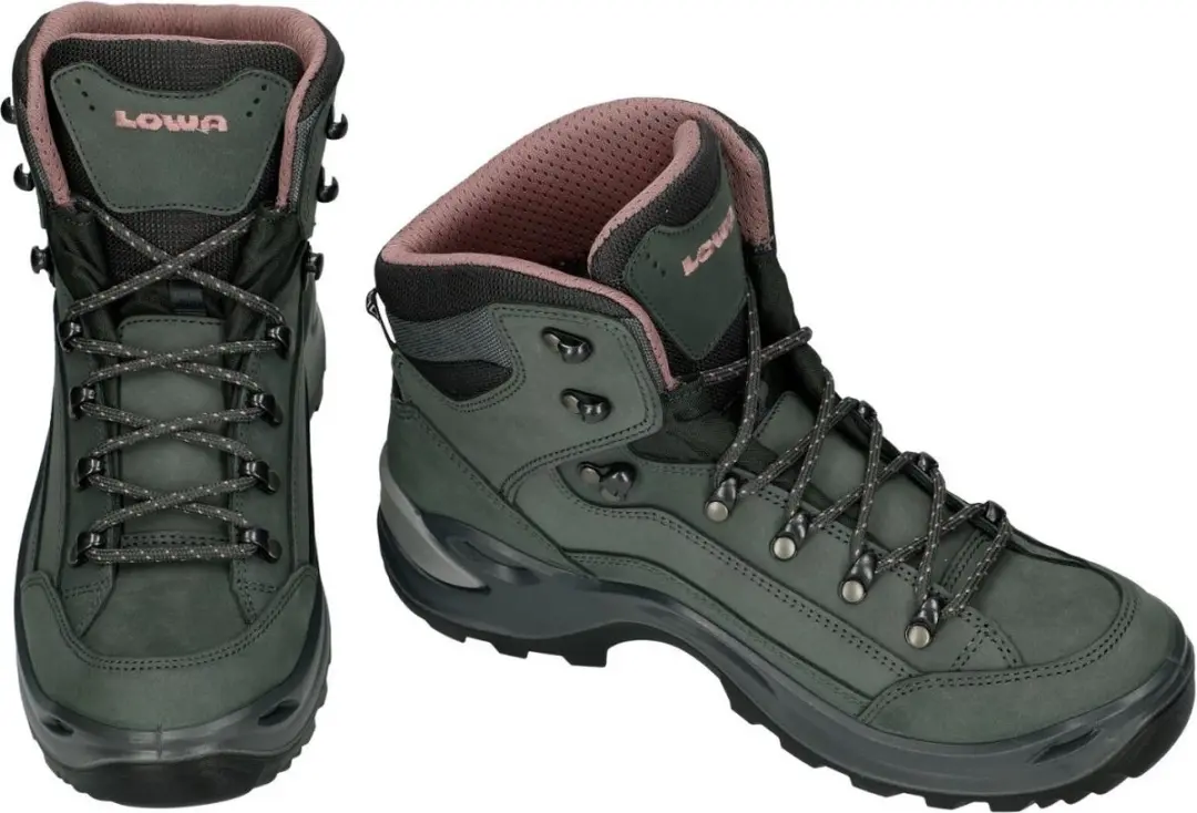 Lowa Renegade GTX Mid Wandelschoenen - 38 - Donker grijs/roze