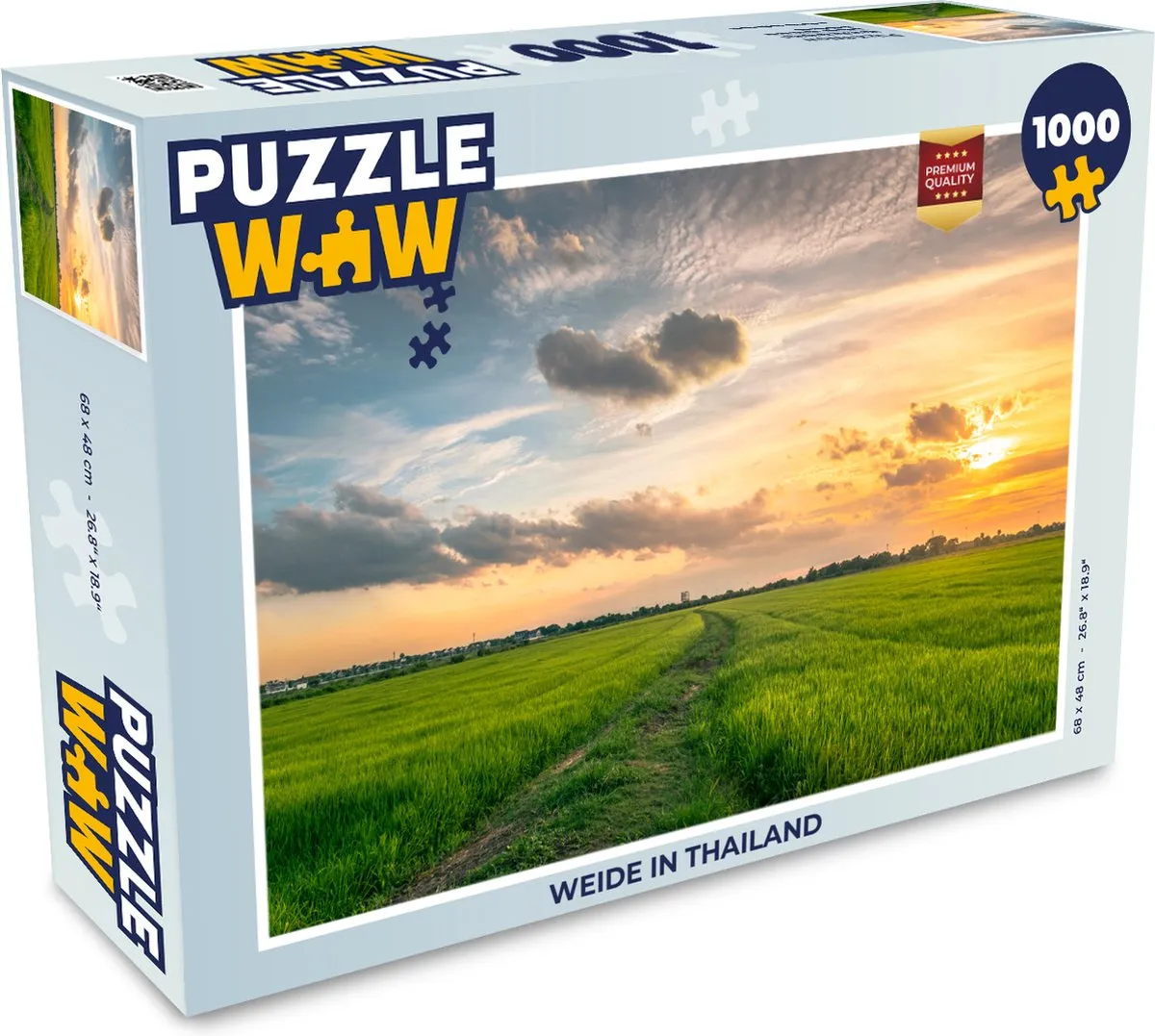 PuzzleWow Legpuzzel Weide in Thailand 1000 Stuks