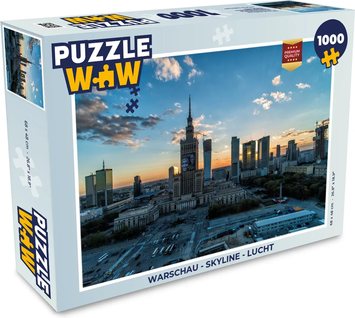 PuzzleWow Warschau Skyline Lucht Legpuzzel 1000 Stuks