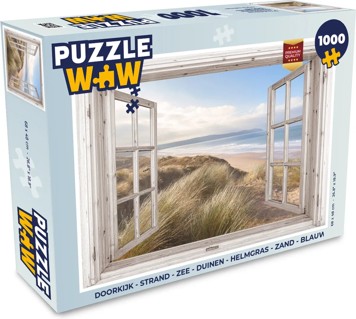 PuzzleWow Doorkijk Strand Puzzel 1000 Stuks