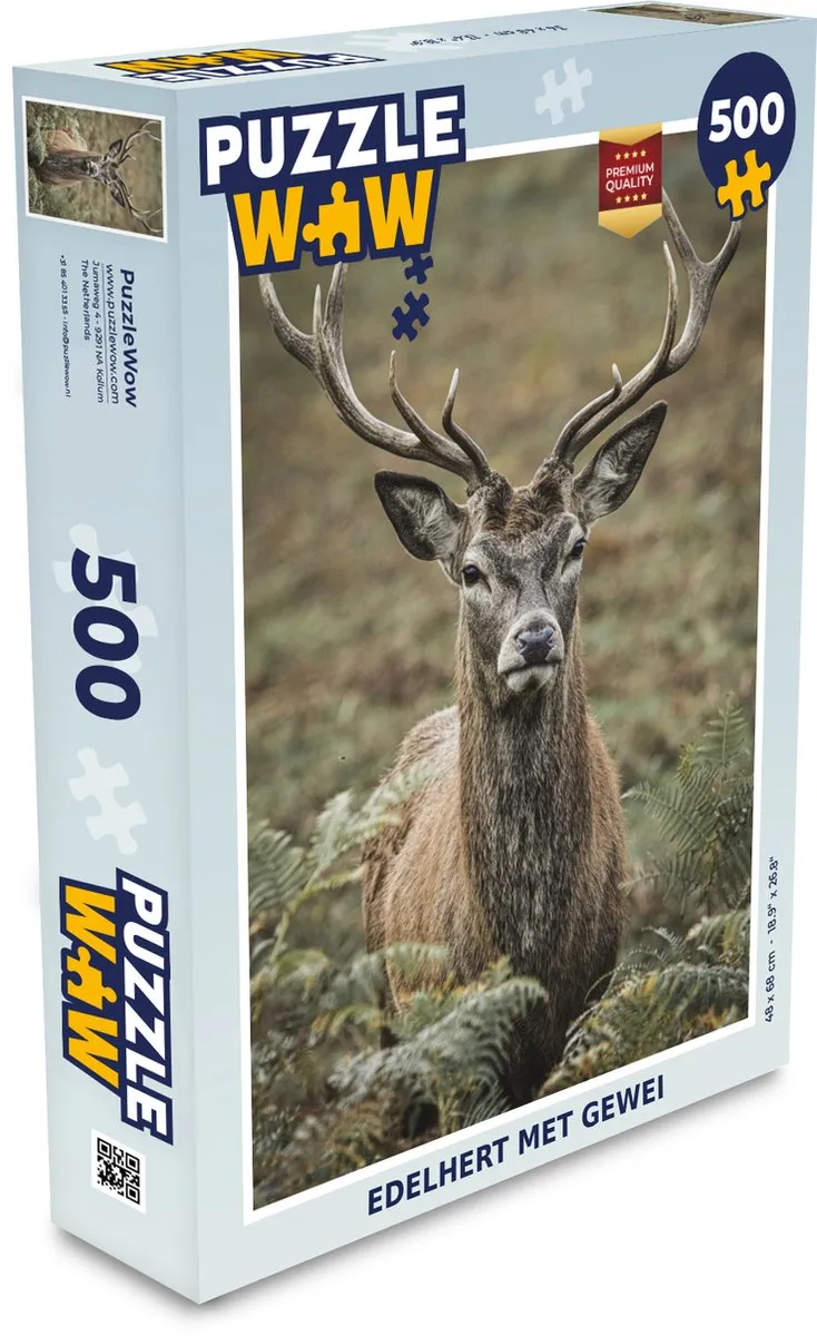 PuzzleWow Hert Gewei Legpuzzel 500 Stuks