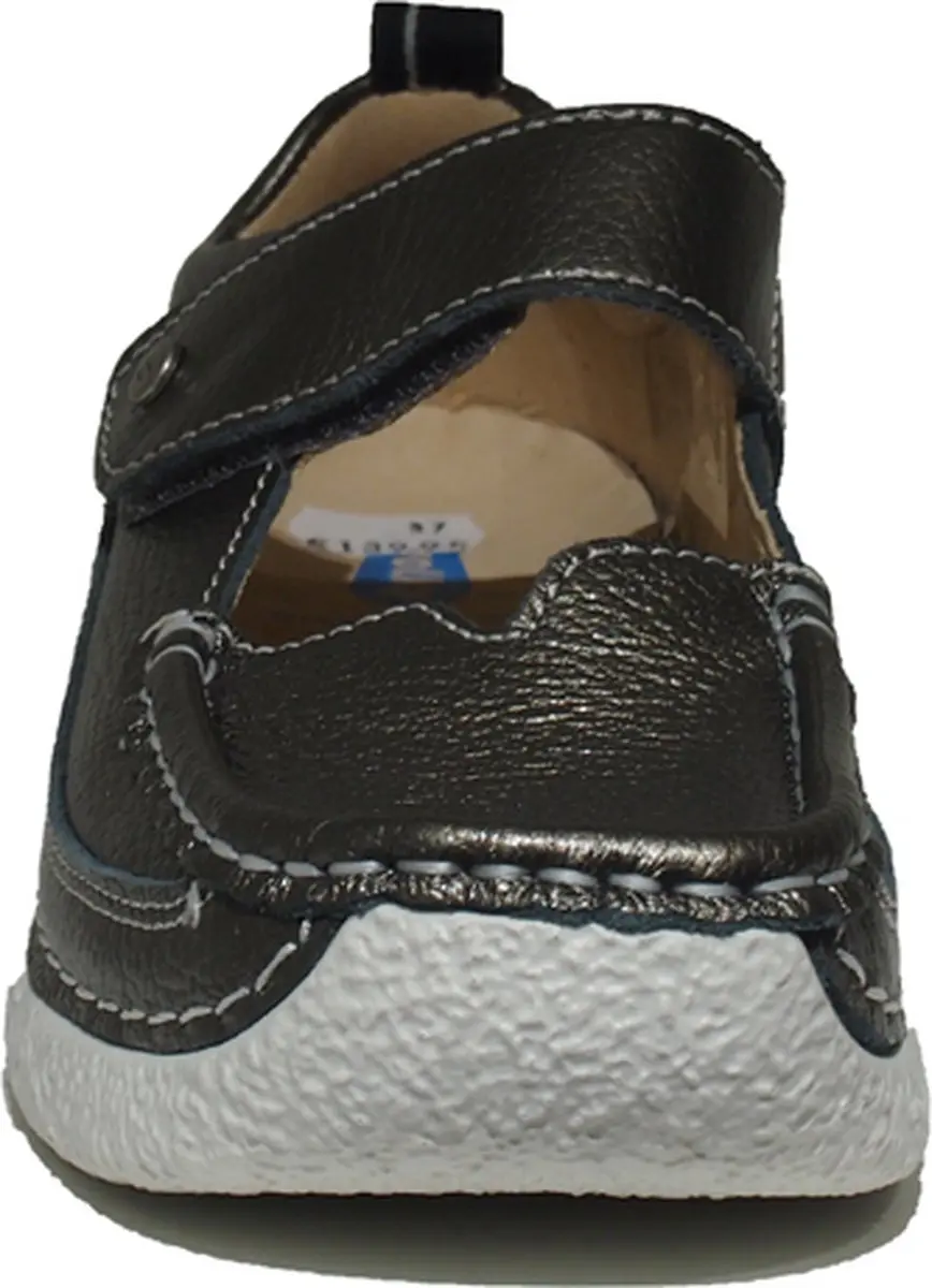 Wolky 0621471 Bandschoenen Dames - Grijs Leer - 37