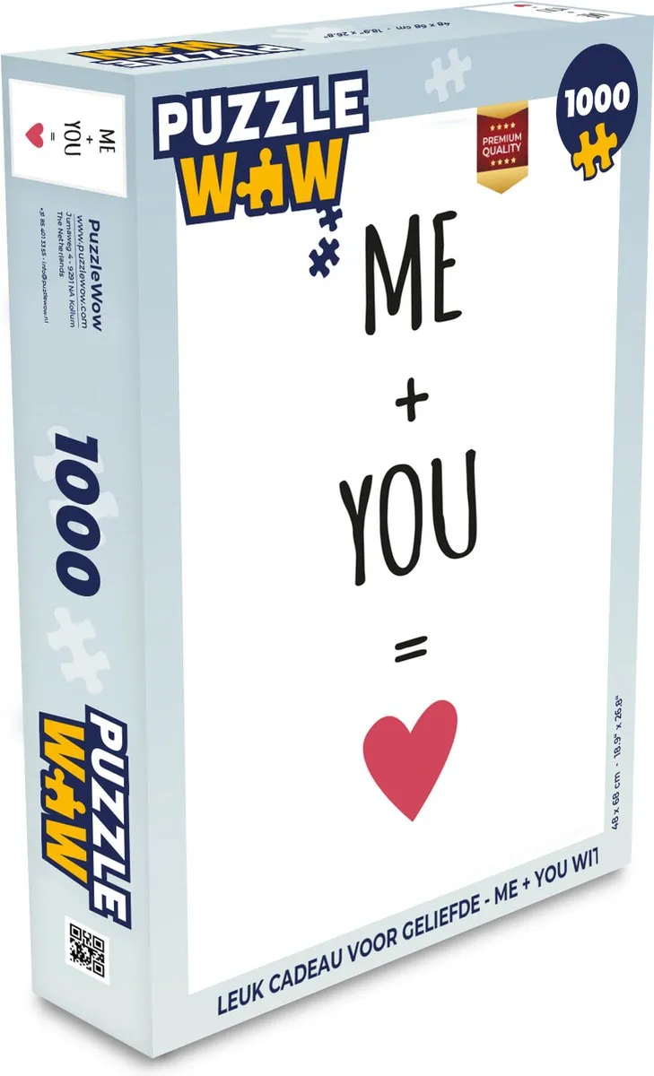 PuzzleWow Quotes Me + You Legpuzzel 1000 Stuks