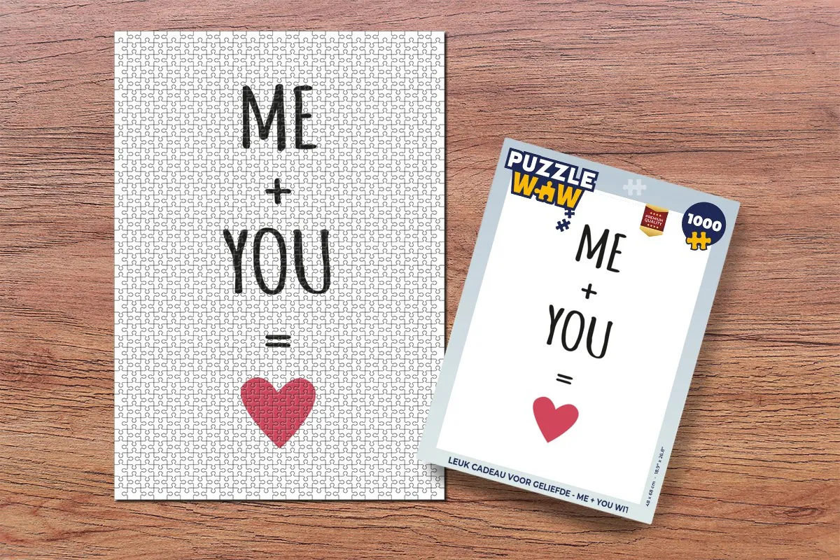PuzzleWow Quotes Me + You Legpuzzel 1000 Stuks - Multicolor