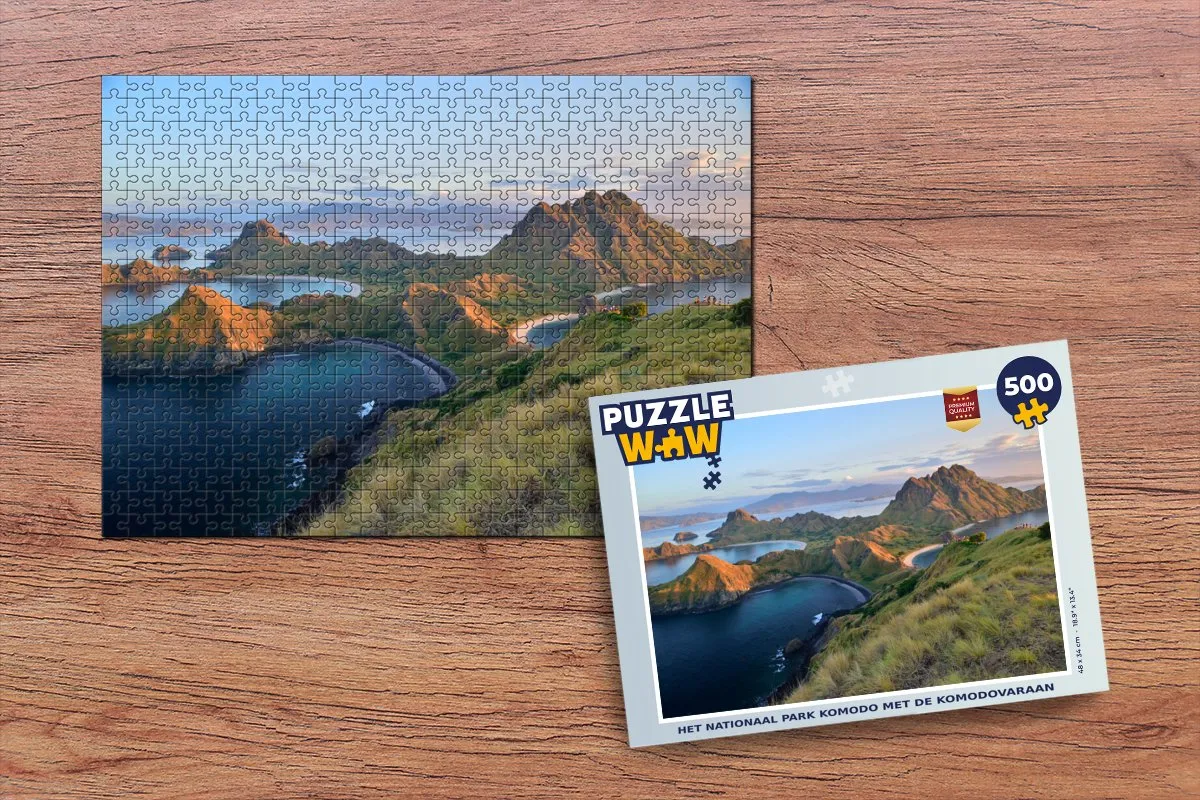 PuzzleWow Komodo Legpuzzel 500 Stuks - Multicolor