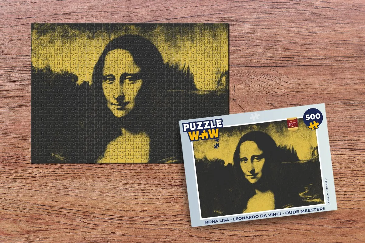PuzzleWow Mona Lisa Legpuzzel 500 Stuks - Multicolor