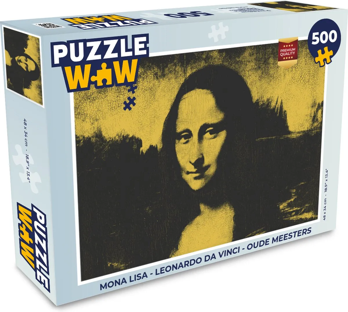 PuzzleWow Mona Lisa Legpuzzel 500 Stuks