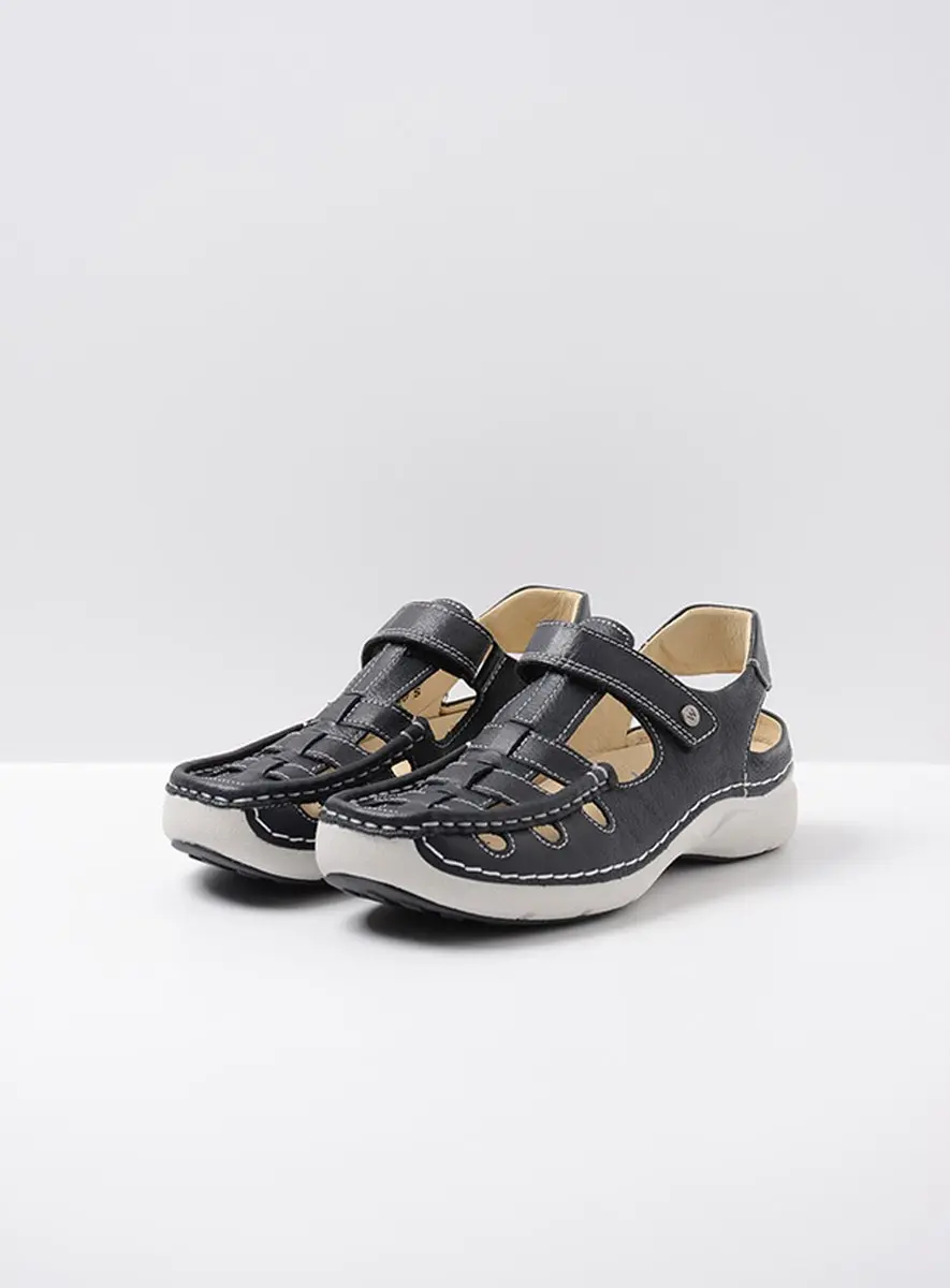 Wolky Rolling Sun Dames Sandalen 0720435-700 - Maat 36 - Zwart