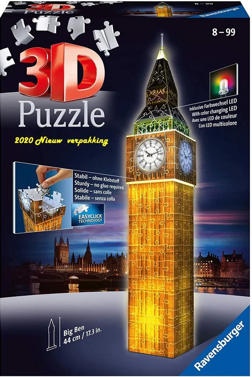 Ravensburger Big Ben Night Edition 3D Puzzel - 216 Stuks