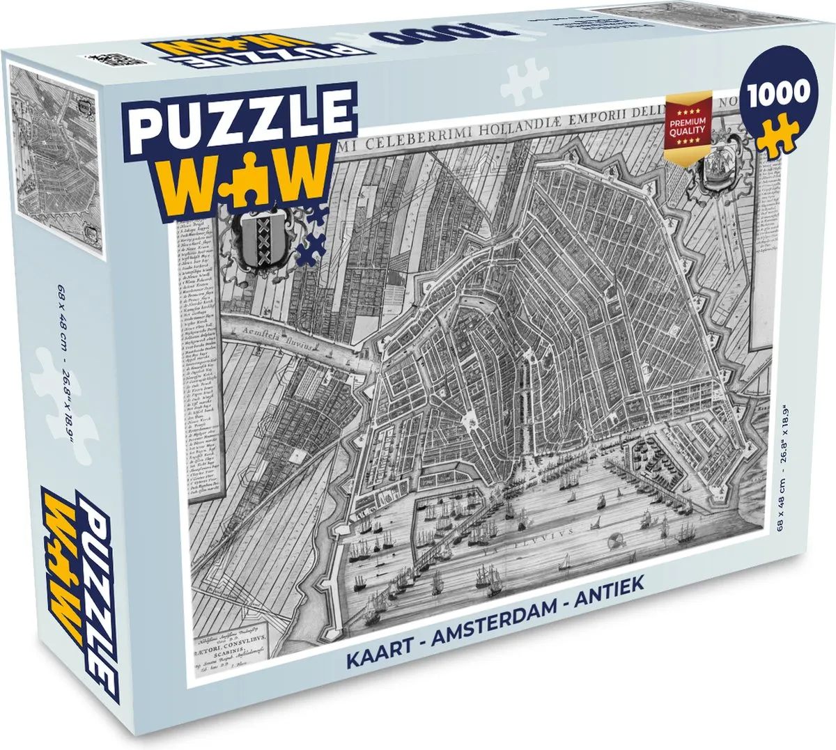 PuzzleWow Amsterdam Antiek Legpuzzel 1000 Stuks