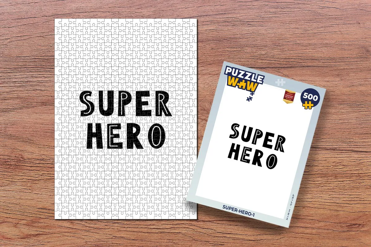 PuzzleWow Quotes Super Hero Legpuzzel 500 Stuks - Multicolor
