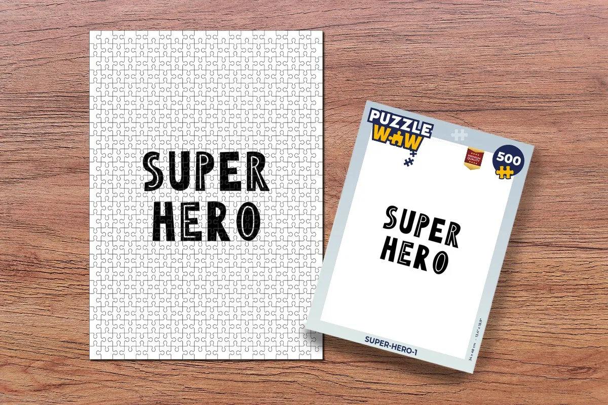 PuzzleWow Quotes Super Hero Legpuzzel 500 Stuks - Multicolor