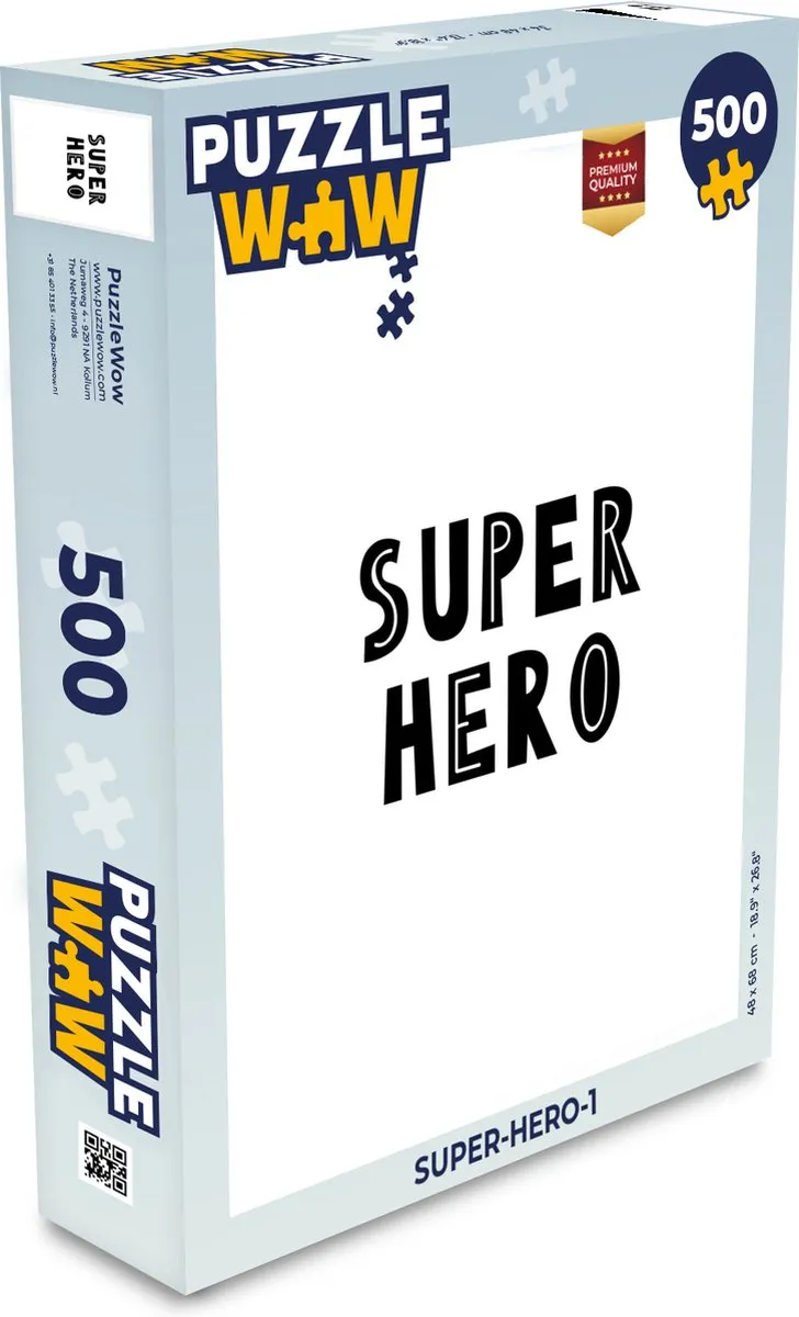 PuzzleWow Quotes Super Hero Legpuzzel 500 Stuks